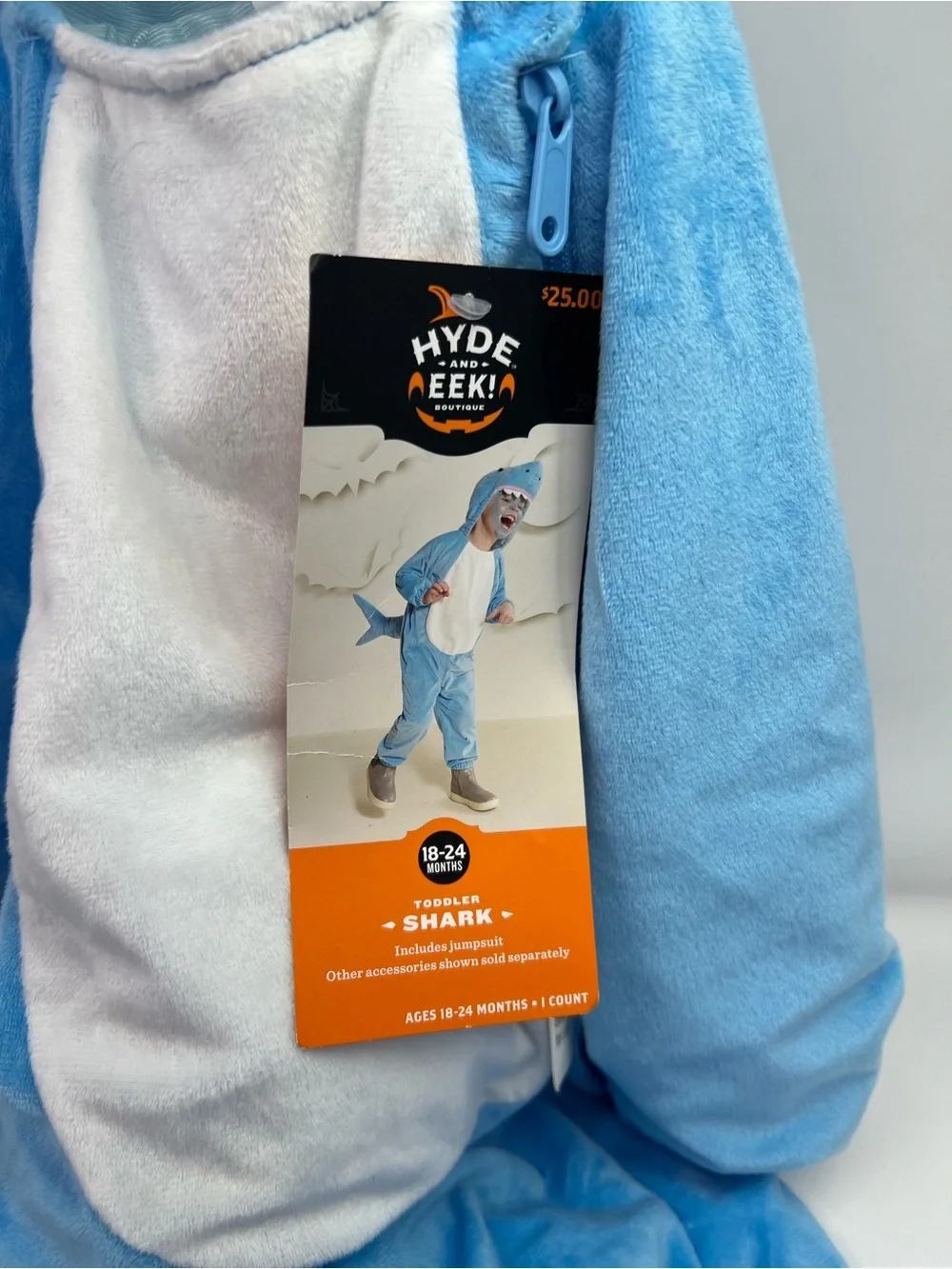 Toddler Shark Halloween Costume Jumpsuit 18-24M Hyde & EEK! Boutique New